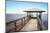 Rustic Wooden Fishing and Swimming Pier-forestpath-Mounted Photographic Print