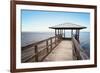 Rustic Wooden Fishing and Swimming Pier-forestpath-Framed Photographic Print