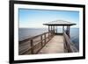 Rustic Wooden Fishing and Swimming Pier-forestpath-Framed Photographic Print