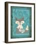 Rustic Woodland Foxes-Teresa Woo-Framed Art Print