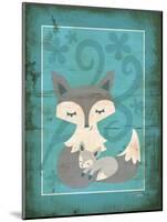 Rustic Woodland Foxes-Teresa Woo-Mounted Art Print