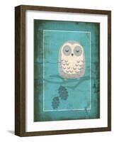 Rustic Woodland Owl-Teresa Woo-Framed Art Print