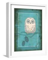 Rustic Woodland Owl-Teresa Woo-Framed Art Print