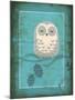 Rustic Woodland Owl-Teresa Woo-Mounted Art Print