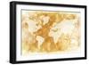 Rustic World Map-duallogic-Framed Art Print