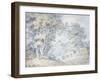 Rustics on a Country Track at Hindhead, Surrey, 1792-J^ M^ W^ Turner-Framed Giclee Print