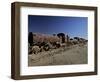 Rusting Locomotive at Train Graveyard, Uyuni, Bolivia, South America-Simon Montgomery-Framed Photographic Print