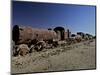 Rusting Locomotive at Train Graveyard, Uyuni, Bolivia, South America-Simon Montgomery-Mounted Photographic Print