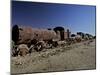 Rusting Locomotive at Train Graveyard, Uyuni, Bolivia, South America-Simon Montgomery-Mounted Photographic Print