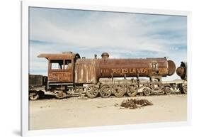 Rusting Locomotive at Train Graveyard, Uyuni, Bolivia, South America-Mark Chivers-Framed Photographic Print