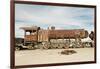 Rusting Locomotive at Train Graveyard, Uyuni, Bolivia, South America-Mark Chivers-Framed Photographic Print