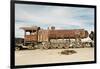 Rusting Locomotive at Train Graveyard, Uyuni, Bolivia, South America-Mark Chivers-Framed Photographic Print