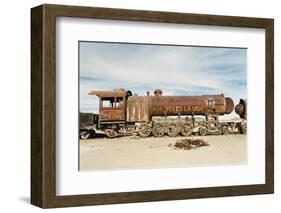 Rusting Locomotive at Train Graveyard, Uyuni, Bolivia, South America-Mark Chivers-Framed Photographic Print