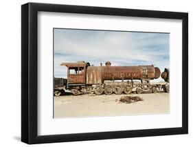 Rusting Locomotive at Train Graveyard, Uyuni, Bolivia, South America-Mark Chivers-Framed Photographic Print