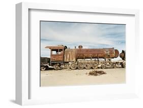 Rusting Locomotive at Train Graveyard, Uyuni, Bolivia, South America-Mark Chivers-Framed Photographic Print