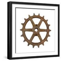 Rusty 6 Arm Fine Tooth Gear-Retroplanet-Framed Giclee Print