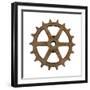 Rusty 6 Arm Fine Tooth Gear-Retroplanet-Framed Giclee Print