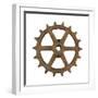 Rusty 6 Arm Fine Tooth Gear-Retroplanet-Framed Giclee Print