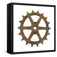 Rusty 6 Arm Fine Tooth Gear-Retroplanet-Framed Stretched Canvas