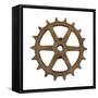 Rusty 6 Arm Fine Tooth Gear-Retroplanet-Framed Stretched Canvas