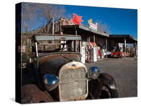 Rusty Car at Old Route 66 Visitor Centre, Route 66, Hackberry, Arizona, USA-null-Stretched Canvas