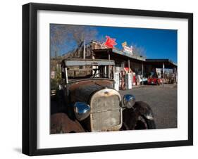 Rusty Car at Old Route 66 Visitor Centre, Route 66, Hackberry, Arizona, USA-null-Framed Photographic Print