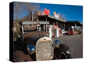 Rusty Car at Old Route 66 Visitor Centre, Route 66, Hackberry, Arizona, USA-null-Stretched Canvas