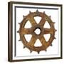 Rusty Fine Curved Tooth Gear-Retroplanet-Framed Giclee Print