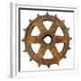 Rusty Fine Curved Tooth Gear-Retroplanet-Framed Giclee Print