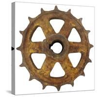 Rusty Fine Curved Tooth Gear-Retroplanet-Stretched Canvas