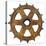 Rusty Fine Curved Tooth Gear-Retroplanet-Stretched Canvas