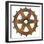 Rusty Fine Curved Tooth Gear-Retroplanet-Framed Giclee Print