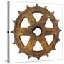 Rusty Fine Curved Tooth Gear-Retroplanet-Stretched Canvas