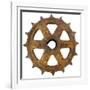 Rusty Fine Curved Tooth Gear-Retroplanet-Framed Giclee Print