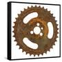 Rusty Fine Tooth Gear-Retroplanet-Framed Stretched Canvas