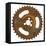 Rusty Fine Tooth Gear-Retroplanet-Framed Stretched Canvas