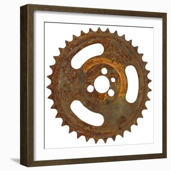 Rusty Fine Tooth Gear-Retroplanet-Framed Giclee Print