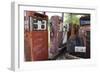 Rusty Gas Pumps And Car-Mark Williamson-Framed Photographic Print