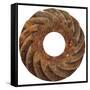 Rusty Large Spiral Gear-Retroplanet-Framed Stretched Canvas