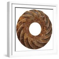 Rusty Large Spiral Gear-Retroplanet-Framed Giclee Print