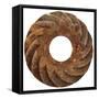 Rusty Large Spiral Gear-Retroplanet-Framed Stretched Canvas