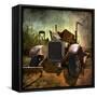 Rusty Old Truck in America-Salvatore Elia-Framed Stretched Canvas