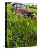 Rusty Old Vehicles in the Ghost Town of Okaton, South Dakota, Usa-Chuck Haney-Stretched Canvas