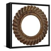 Rusty Small Spiral Gear-Retroplanet-Framed Stretched Canvas