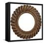 Rusty Small Spiral Gear-Retroplanet-Framed Stretched Canvas