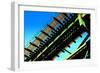 Rusty Subway Bridge Against Blue Sky from a Low Angle, Bronx, Ne-Sabine Jacobs-Framed Photographic Print