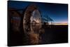 Rusty Train Relics in the Train Graveyard in Uyuni at Sunset-Alex Saberi-Stretched Canvas