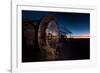 Rusty Train Relics in the Train Graveyard in Uyuni at Sunset-Alex Saberi-Framed Photographic Print