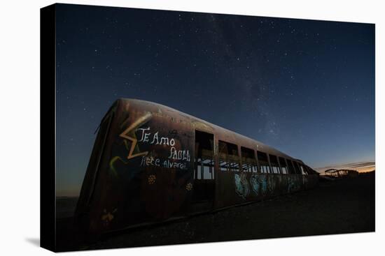 Rusty Train Relics in the Train Graveyard in Uyuni-Alex Saberi-Stretched Canvas