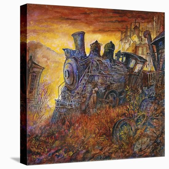 Rusty Train-Bill Bell-Stretched Canvas